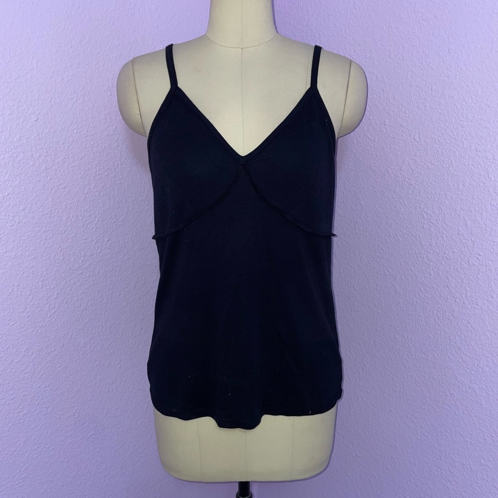LACAUSA Black Tank Top